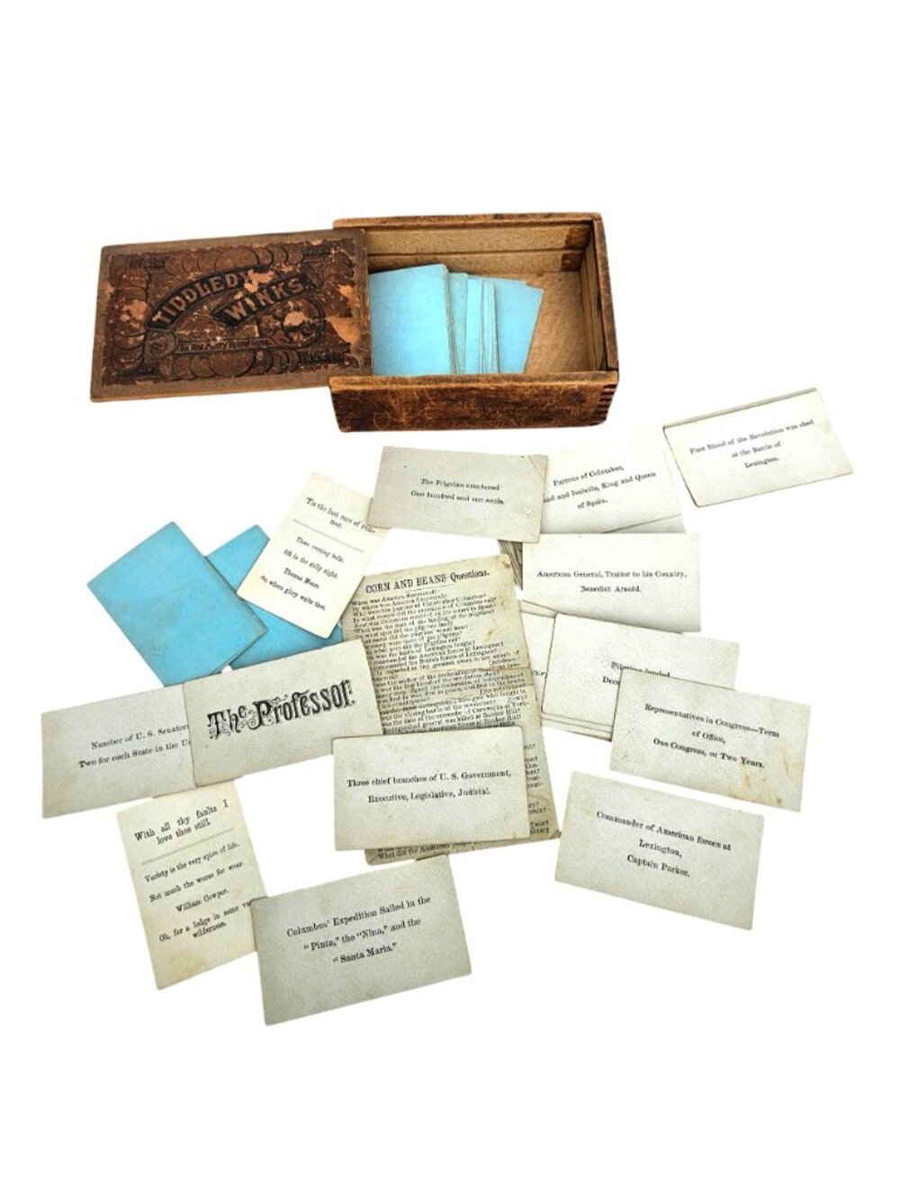 Antique 1890s Tiddledy Winks Wooden Sliding Lid Box Victorian Card Games - Picture 2 of 16
